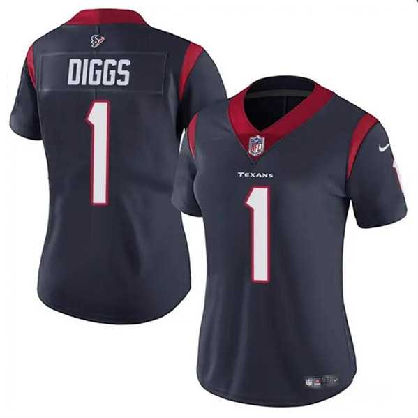 Women%27s Houston Texans #1 Stefon Diggs Navy Vapor Untouchable Limited Stitched Jersey Dzhi->women nfl jersey->Women Jersey